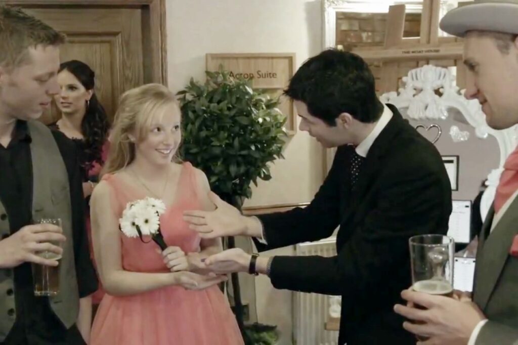 staffordshire magician performing close up magic at a wedding