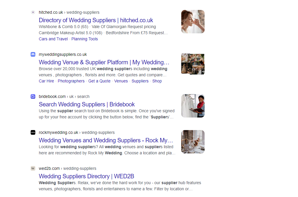 wedding suppliers search search results for wedding suppliers
